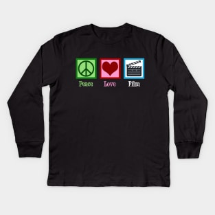 Peace Love Film Kids Long Sleeve T-Shirt